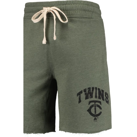 Men's Concepts Sport Heathered Olive Minnesota Twins Mainstream Tri-Blend Shorts - Picture 2 of 10